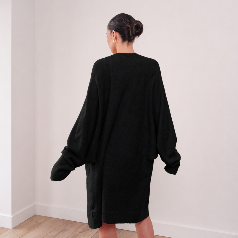 THE ÉTOILE DRAPED LONG CARDIGAN