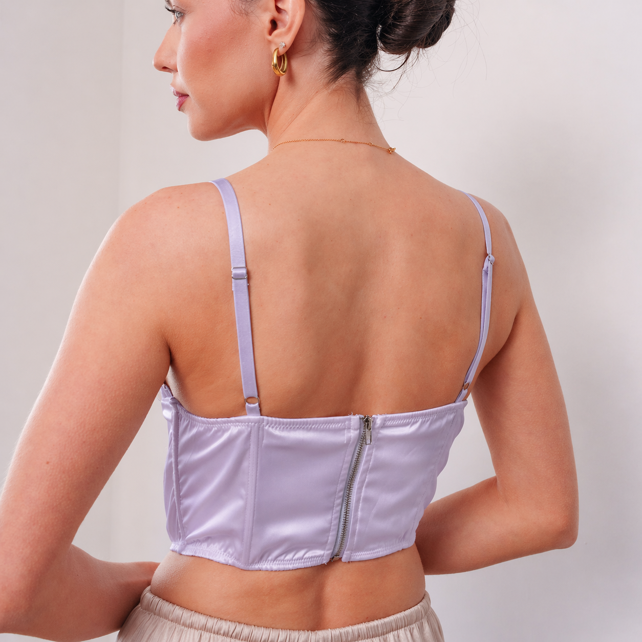 THE MELODIE SATIN CORSET TOP