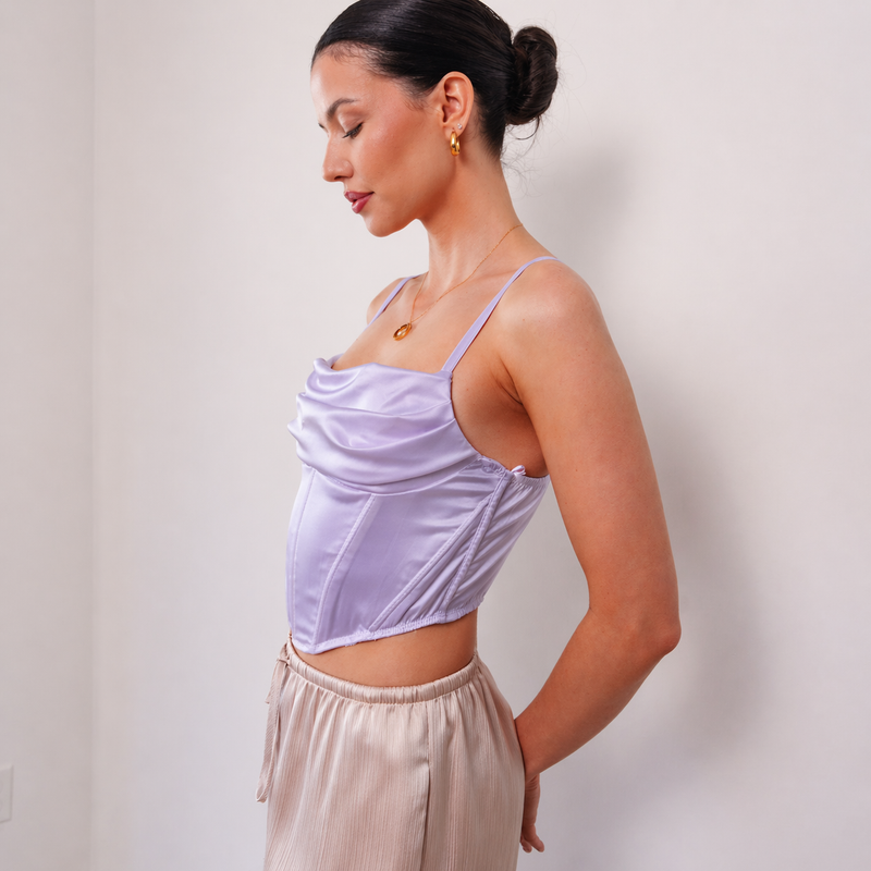 THE MELODIE SATIN CORSET TOP
