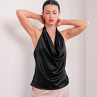 THE ROSÉLLE COWL HALTER TOP