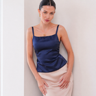 THE LUMIÈRA SATIN TIE-BACK CAMISOLE
