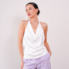 THE ROSÉLLE COWL HALTER TOP