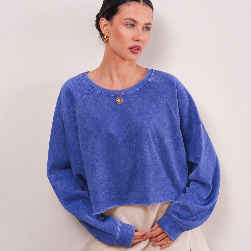 THE ÉVORA FRENCH TERRY SWEATER