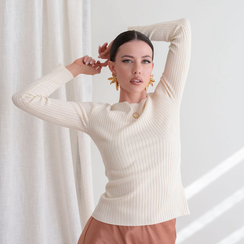 Ribbed Long Sleeve Seamless Top