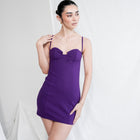 Metal Underwire Party Dress in Stretch Crepe