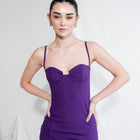 Metal Underwire Party Dress in Stretch Crepe