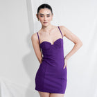 Metal Underwire Party Dress in Stretch Crepe
