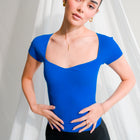 Soft Seamless T-Shirt with Sweetheart Neckline