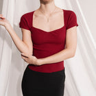 Soft Seamless T-Shirt with Sweetheart Neckline