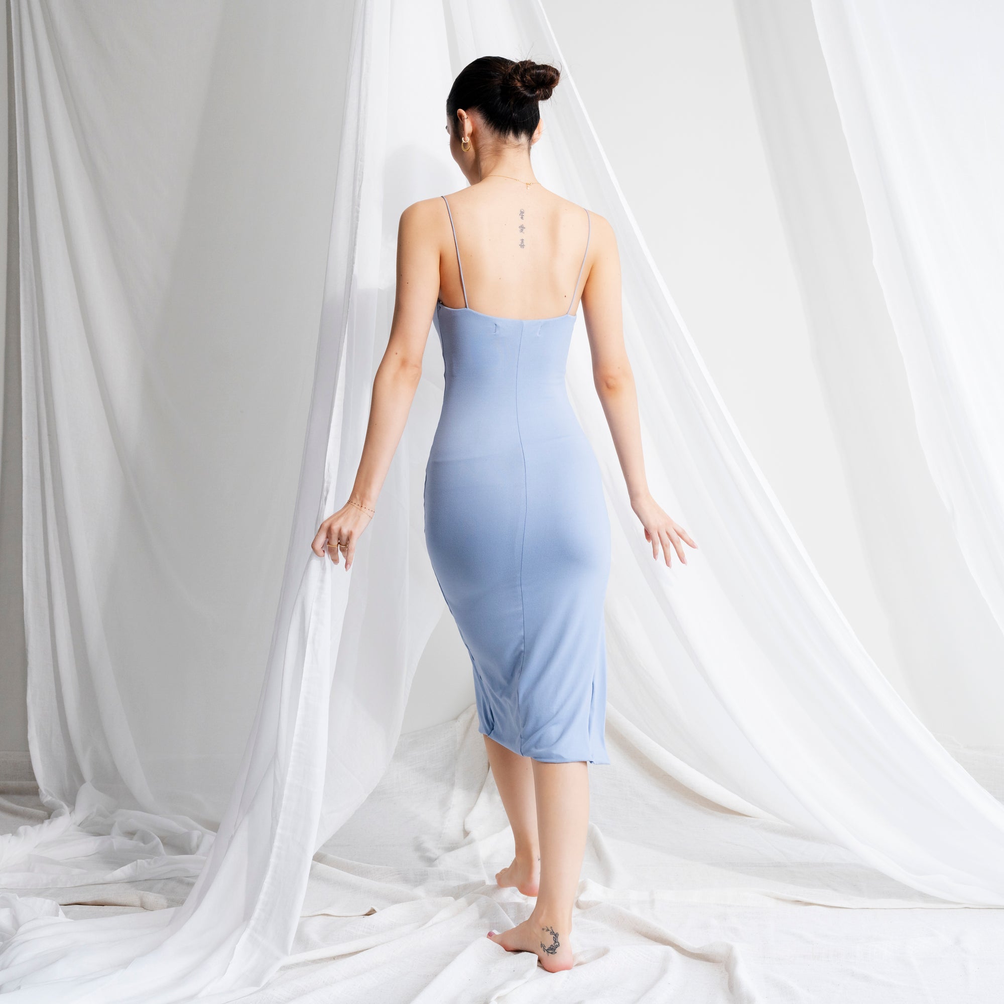 Buttery Midi Dress With Slit