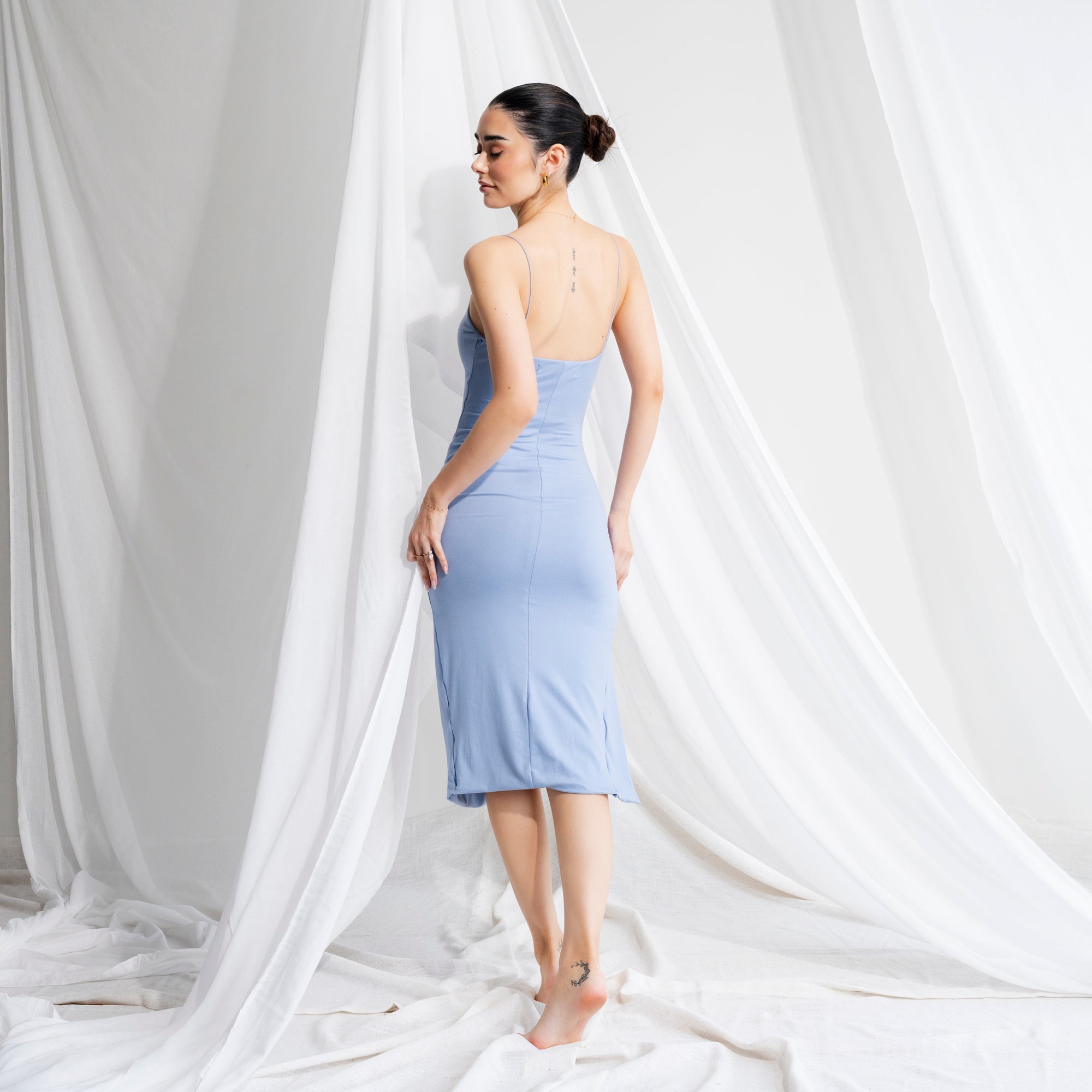 Buttery Midi Dress With Slit