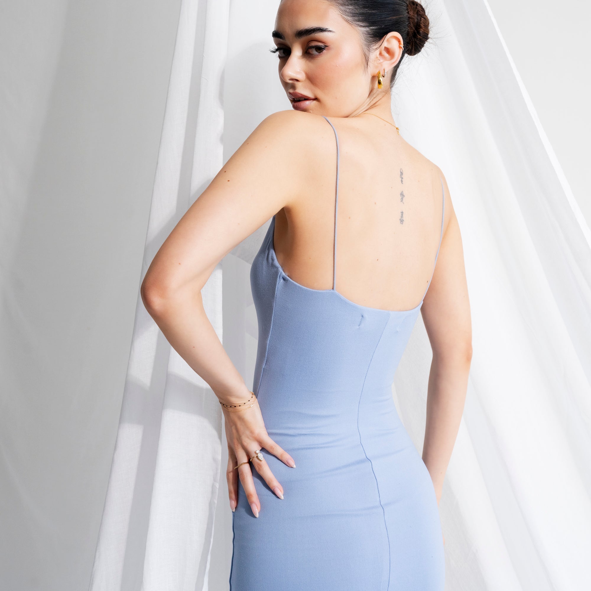Buttery Midi Dress With Slit