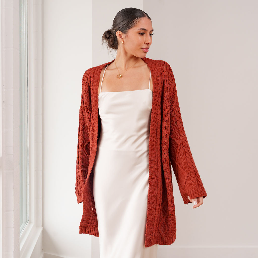 THE CALISTA CABLE KNIT CARDIGAN