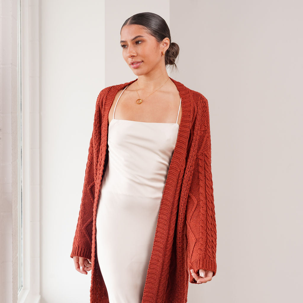 THE CALISTA CABLE KNIT CARDIGAN