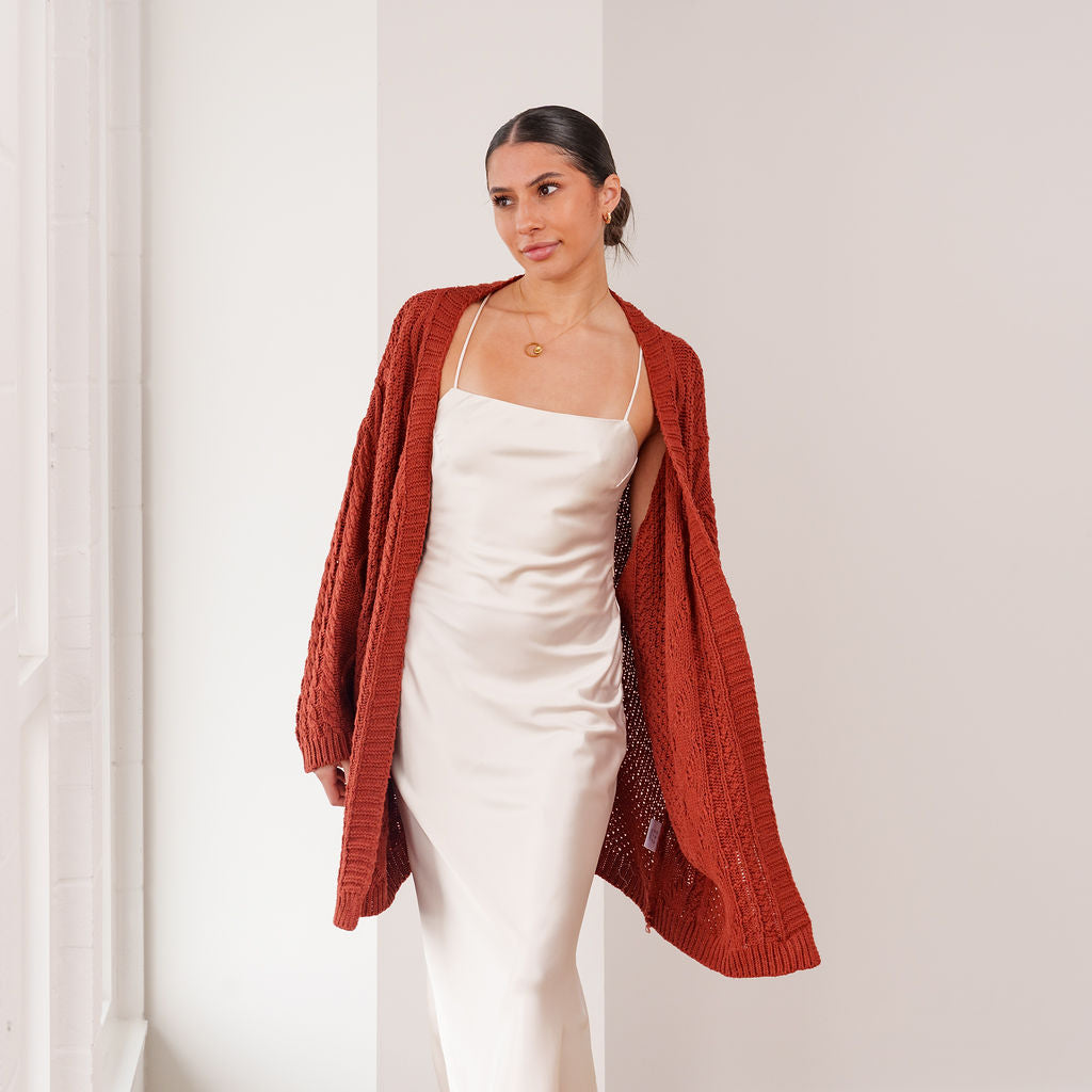 THE CALISTA CABLE KNIT CARDIGAN