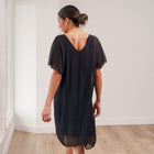 THE CALYRA SILK DRAPE DRESS