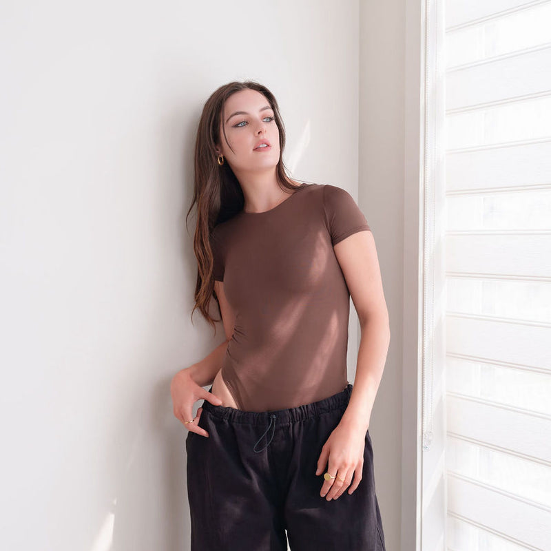 THE MIRA BUTTER SOFT T-SHIRT BODYSUIT