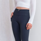 Drawstring Leggings in Black