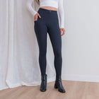 Drawstring Leggings in Black