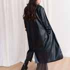 Faux Leather Trench