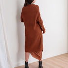 Rust Cardigan Heavy Shawl Cotton Mini Popcorn Texture