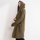 Hooded Heavy Cardigan in Olive