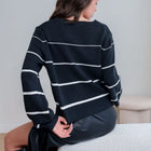 Black Sweater With White Stripes