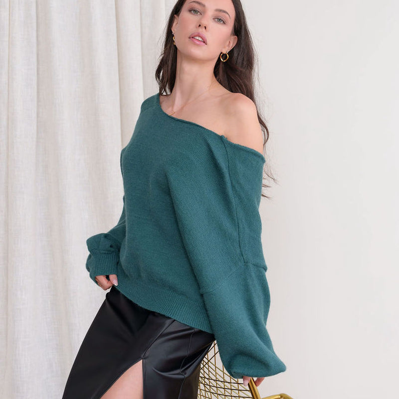 Low-Back, Reversible Oversized Sweater