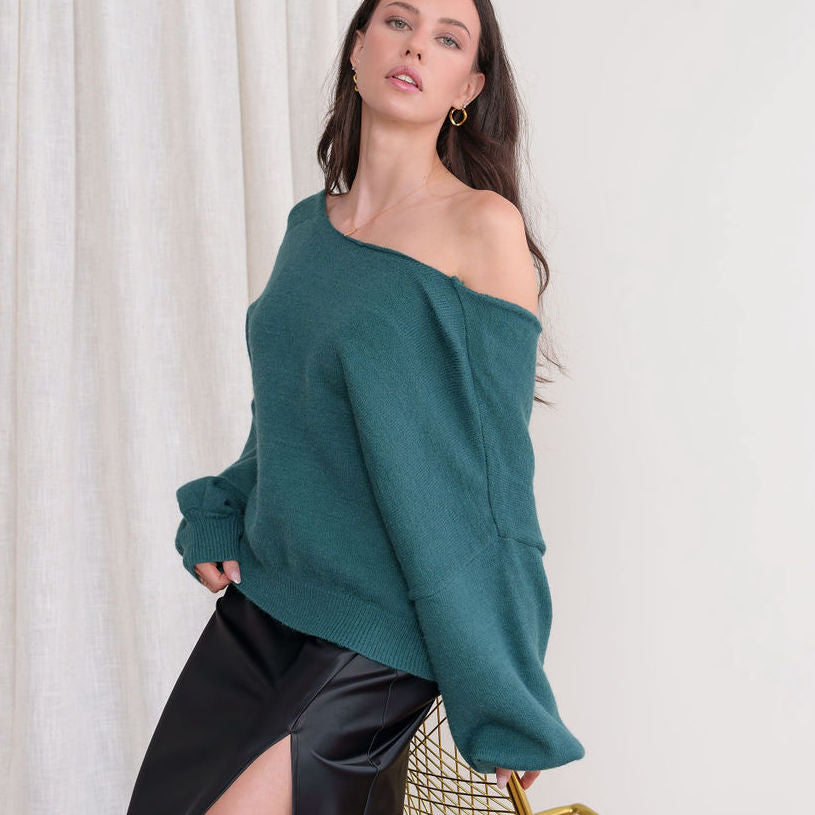 Low-Back, Reversible Oversized Sweater