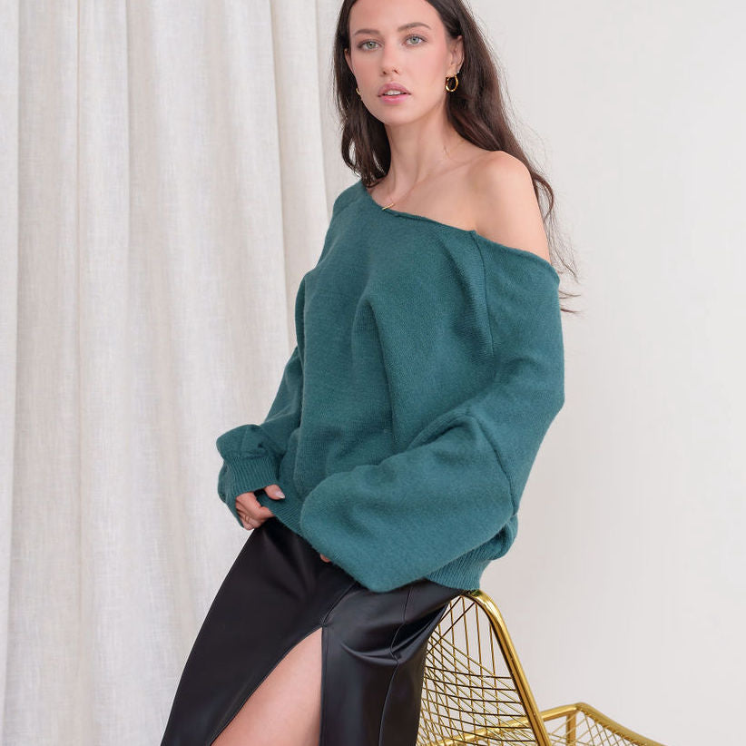 Low-Back, Reversible Oversized Sweater