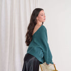 Low-Back, Reversible Oversized Sweater