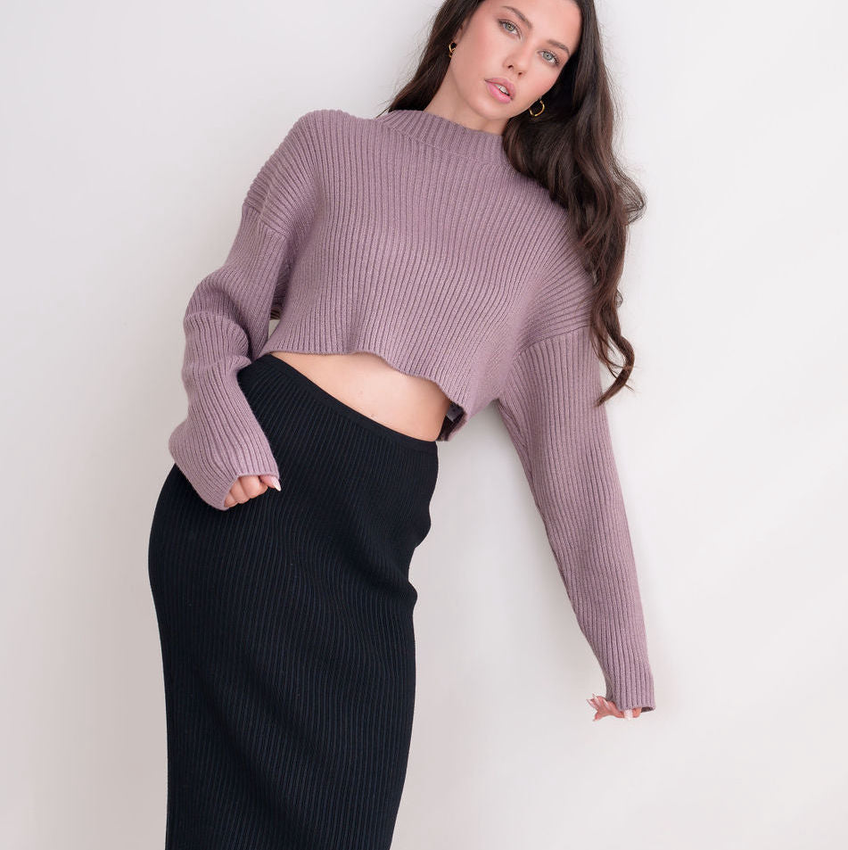Crop Ribbed Sweater