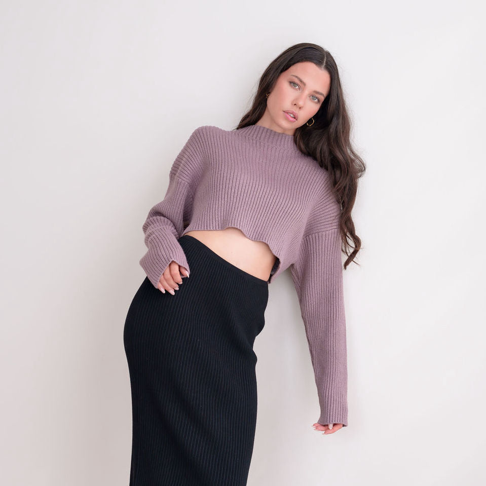 Crop Ribbed Sweater