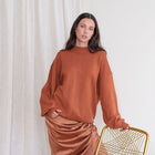 Mock-Neck Oversized Tunic Sweater