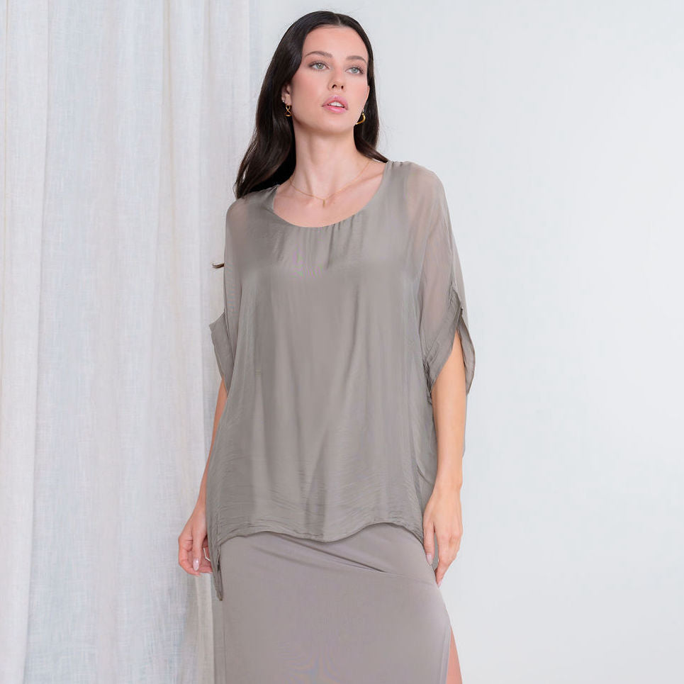 Silk Chiffon T-Shirt