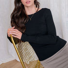 Ribbed Long Sleeve Seamless Top