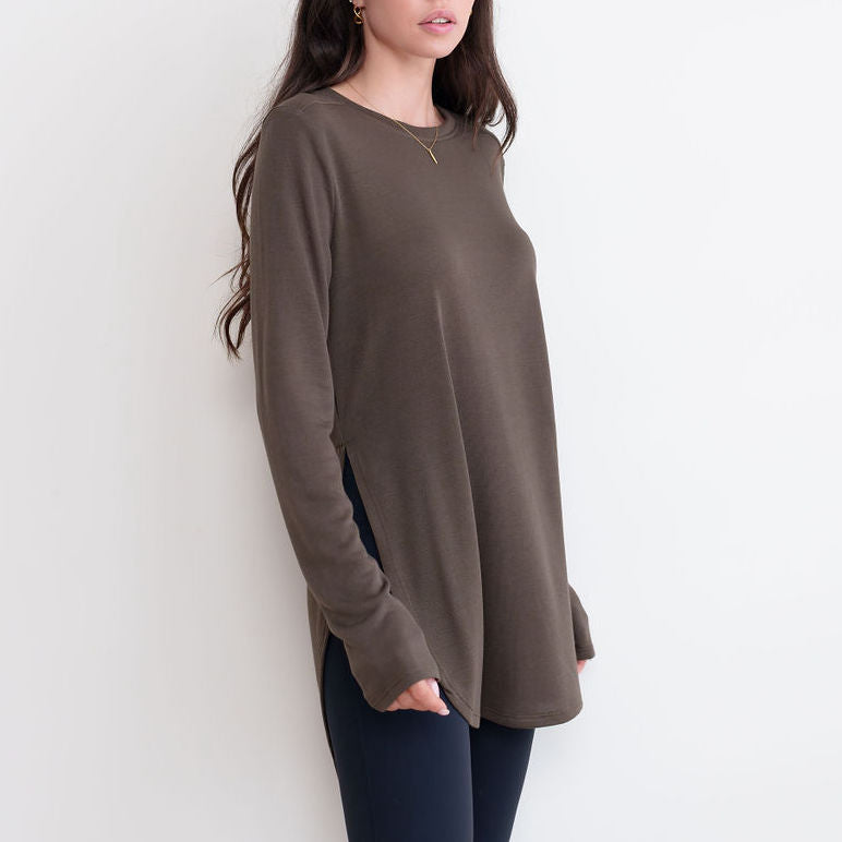 Olive High Low Tunic Top