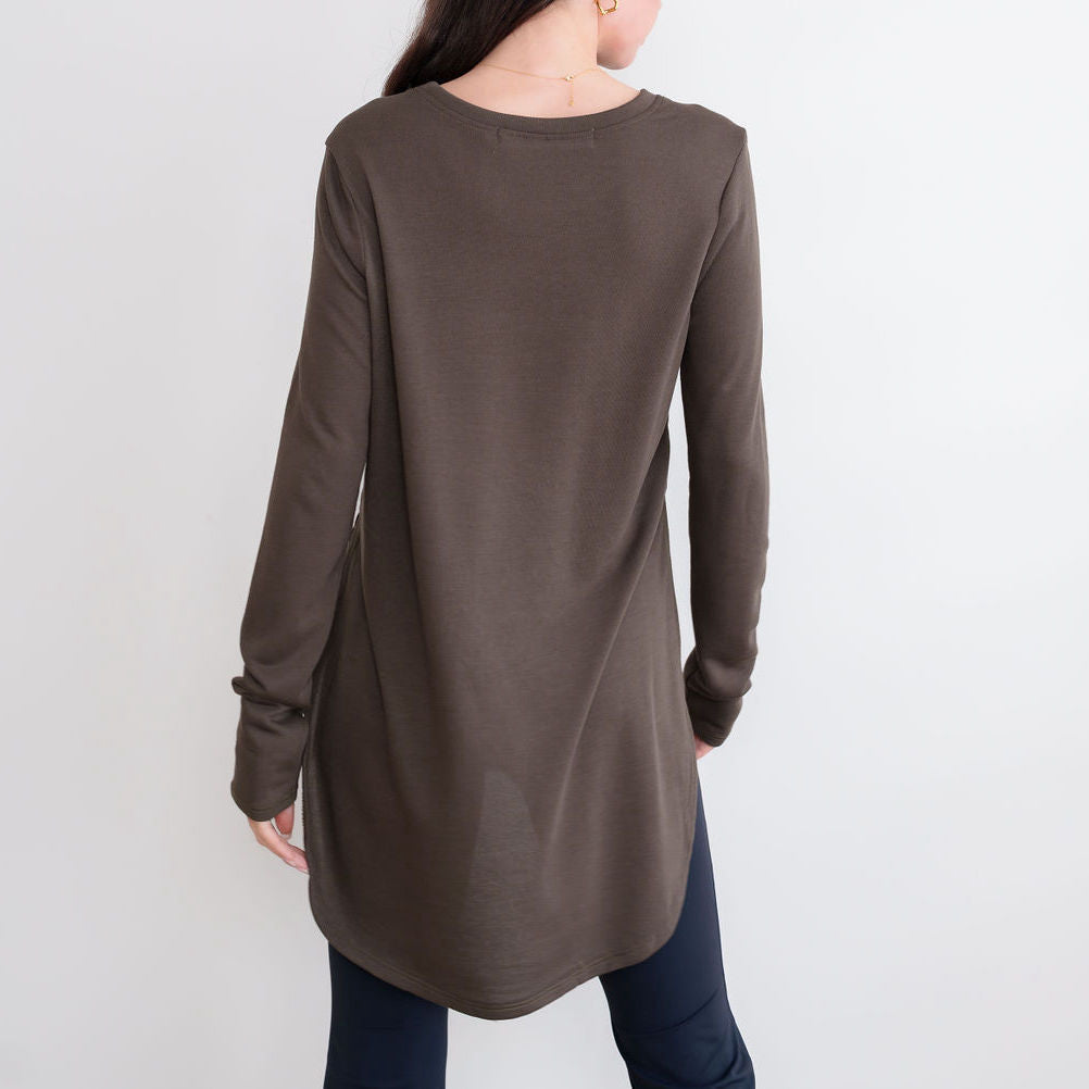 Olive High Low Tunic Top