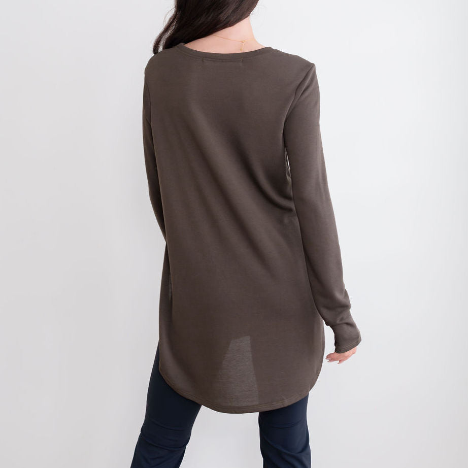 Olive High Low Tunic Top