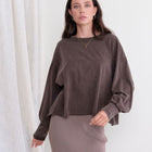 Light Raw Cut Jersey Knit Top