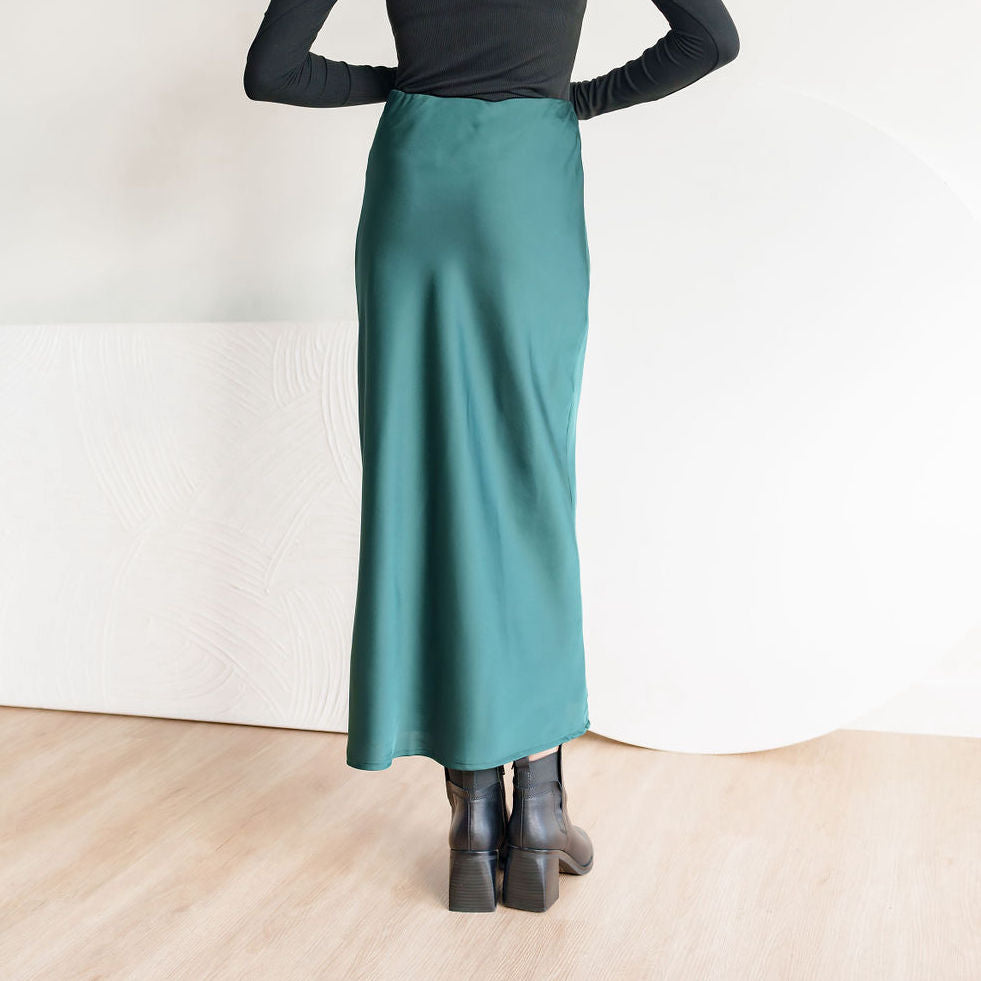 Essential Maxi Skirt in Matte Satin