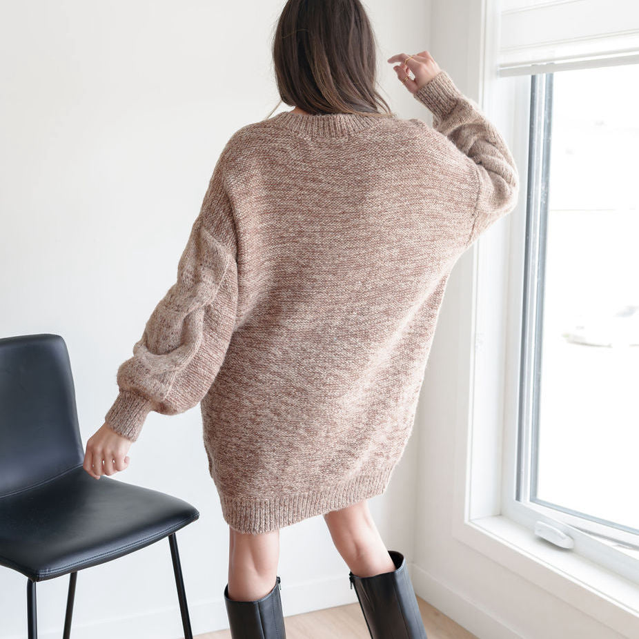 Sweater Cable Dress Oversized