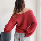 Criss Cross Heavy Sweater In Cable Knit