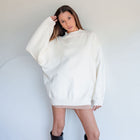 Mock-Neck Oversized Tunic Sweater