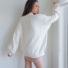 Mock-Neck Oversized Tunic Sweater