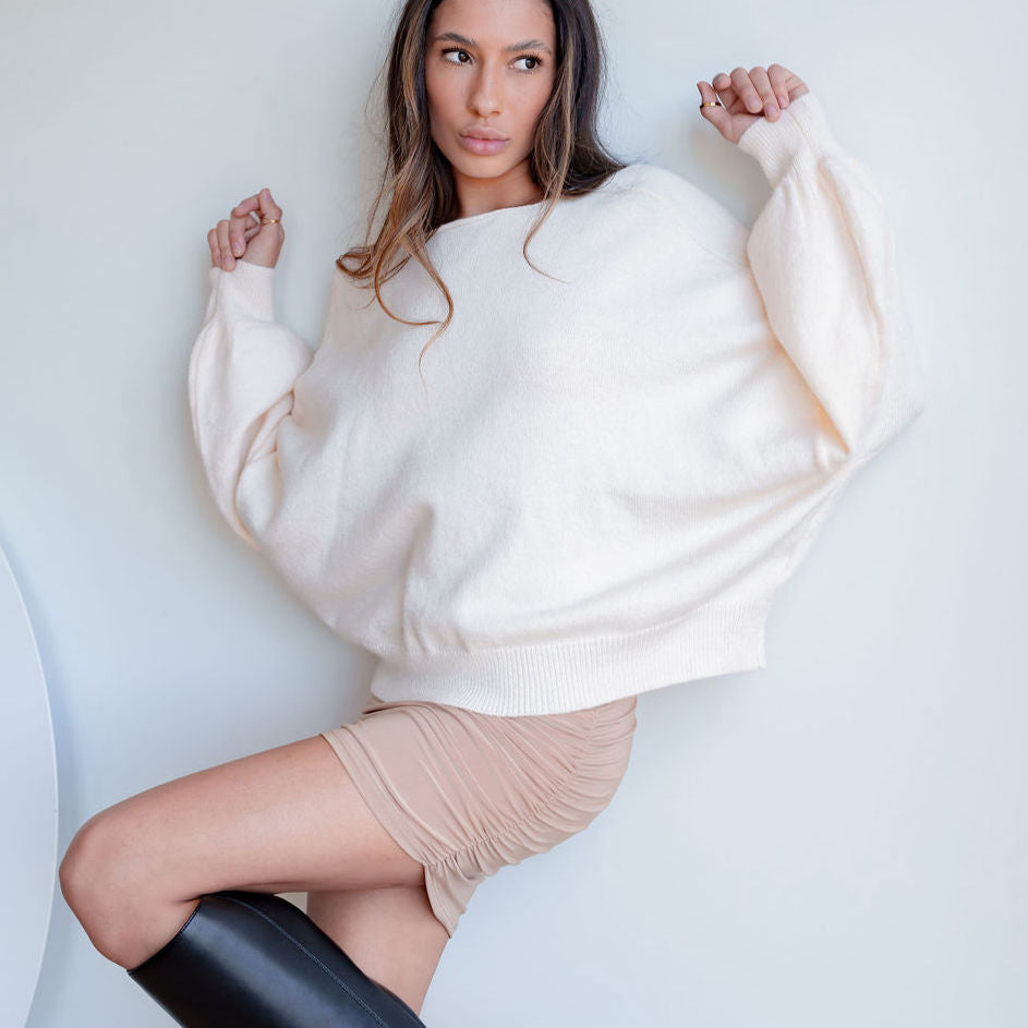 Low-Back, Reversible Oversized Sweater