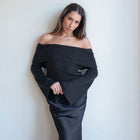 Off-Shoulder Heavy Sweater