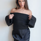 Off-Shoulder Heavy Sweater