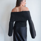 Off-Shoulder Heavy Sweater