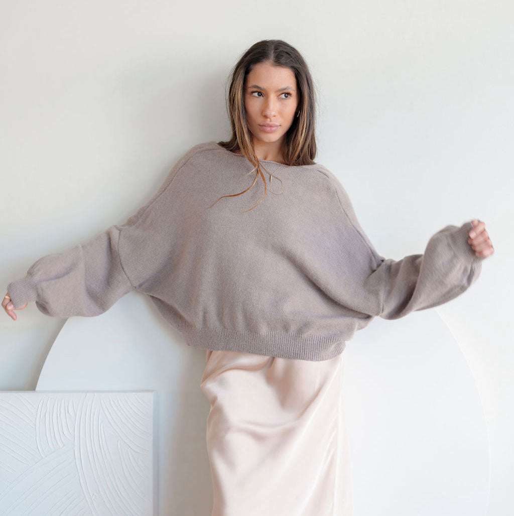 Low-Back, Reversible Oversized Sweater